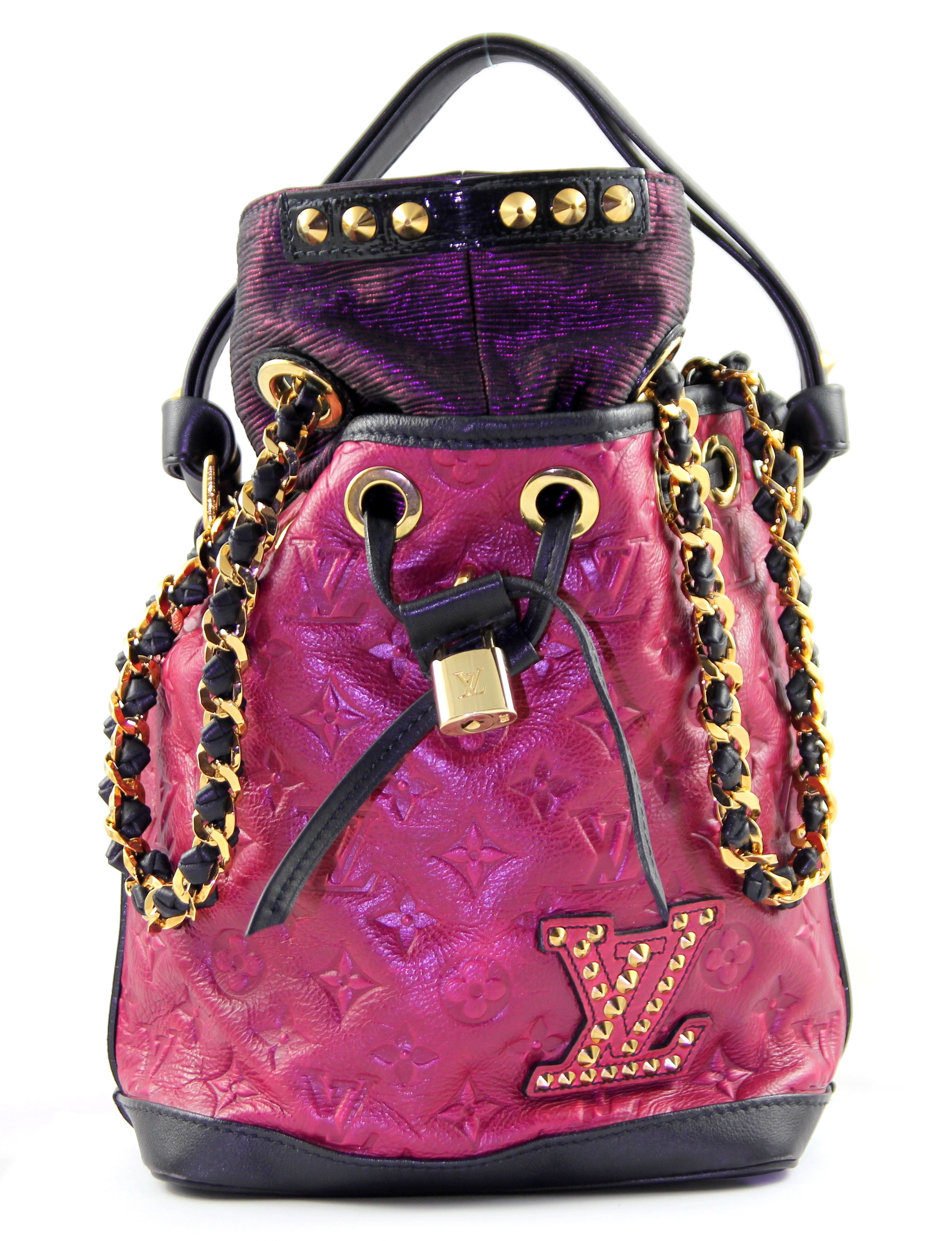 Louis Vuitton Ltd Edition Double Jeu Neo Noe Cranberry Bucket Bag