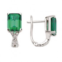 Vintage Style Emerald Earrings