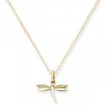 9ct Gold DragonFly Necklace With Pendant