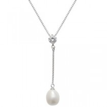 SILVER FRESH WATER PEARL NECKLACE