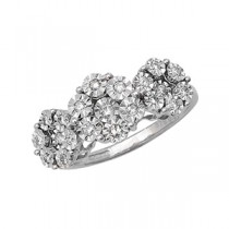 Flower Set Diamond Ring In White Gold