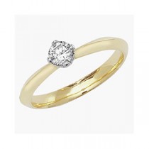 18CT YELLOW GOLD DIAMOND SOLITAIRE RING