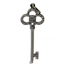 Tiffany diamond key pendant