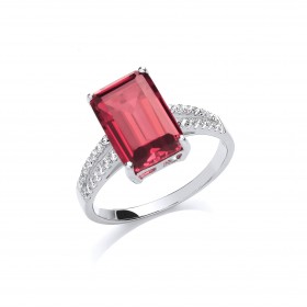 Stunning Silver Ruby Ring
