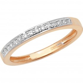 9ct Yellow Gold 0.10ct Diamond Claw Set Eternity Ring