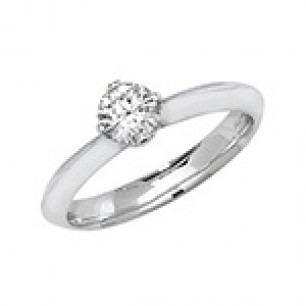 18CT White Gold Diamond Solitaire Ring