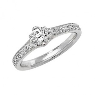 18CT White Gold Diamond Engagement Ring